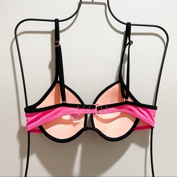 VICTORIAS SECRET Neoprene Colorblock Bikini Top - Picture 2 of 8